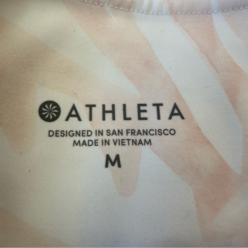 Athleta High-Rise Athletic Shorts in Pale Pink & Cream Marble - Picture 8 of 12